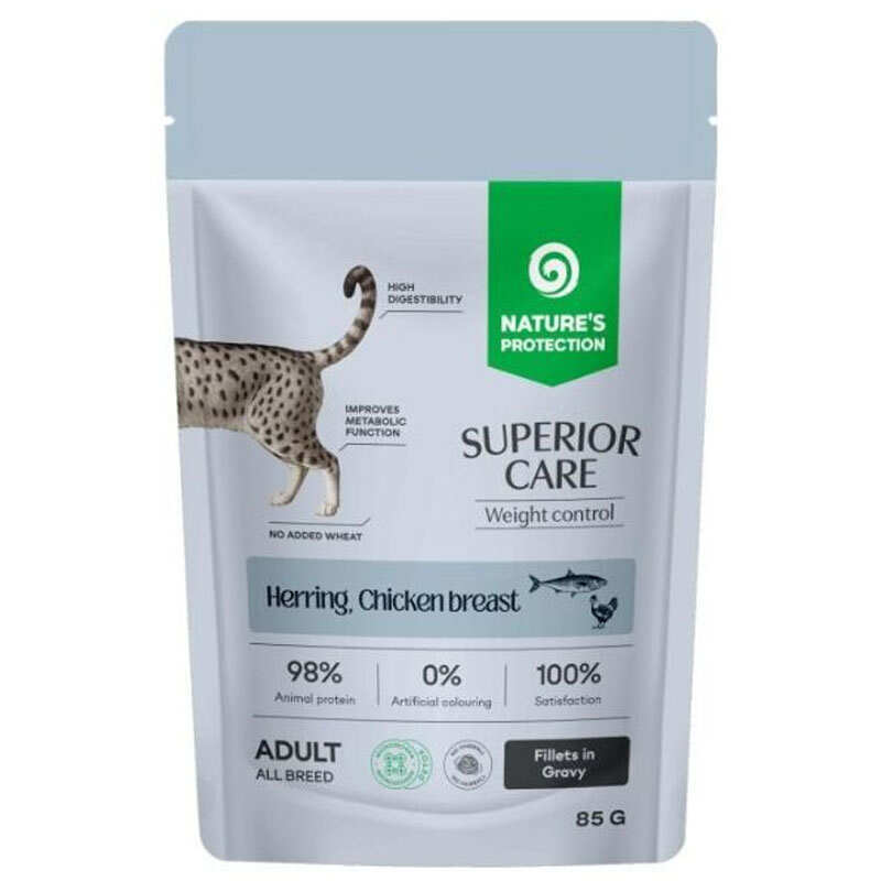 Nature's Protection Корм з курка риба оселедець для дорослих котів