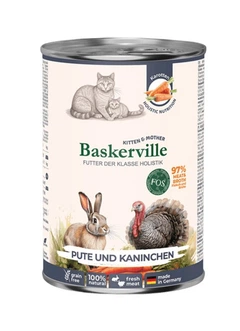 Baskerville Корм з індичка кролик для котів