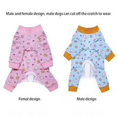 Боді, піжама, післяопераційна попона Wan Talk Fashion Male blue bear, XS