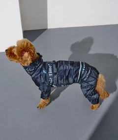 Dogs Bomba Дощовик комбінезон для собак DogsBomba газета розмір 4 для дрібних порід джек-расселів мопсів ши-тцу мальтіпу цвергшнауцерів М-152/4