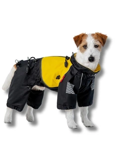 Одяг для собак дощовик “JUMP TOY”. SKU 00641. Розмір XL. Your Stylish Hunter. Комбінезон дощовик для собак дрібних порід.