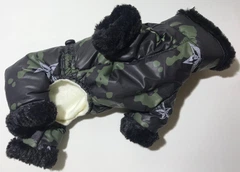 Dogs Bomba Комбінезон блискавка 28 см (об'єм до 38см) зимовий мілітарі розм 3 для собак