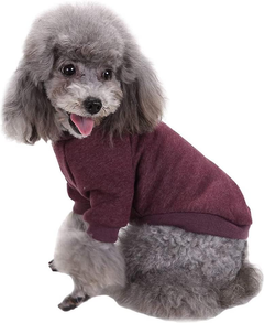 Кофта для собак та котів EcoToys Burgundy XS ряба бордова A: 20 см B: 33 см C: 16 см X-7123
