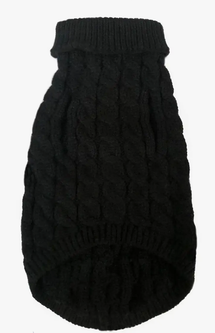 Светр для собак та котів EcoToys Black M чорний A: 25 см B: 36 см C: 27 см 6977