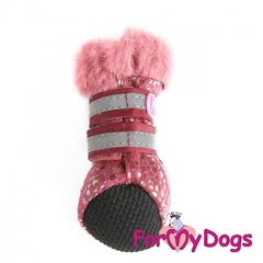 For My Dogs Зимові чоботи цільнокроєні для собак FMD штучна рожева замша 2 FMD Shoes 000355460