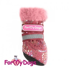 For My Dogs Зимові чоботи цільнокроєні для собак FMD штучна рожева замша 2 FMD Shoes 000355460