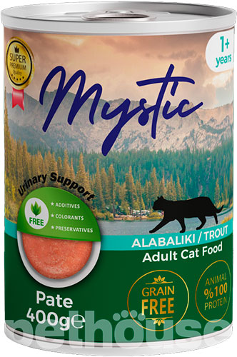 Mystic Паштет з курка м'ясо та м'ясні субпродукти риба форель для дорослих котів