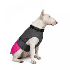 Попона для собак Pet Fashion Roy малиновий сірий на зиму розмір XL
