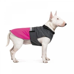 Попона для собак Pet Fashion Roy малиновий сірий на зиму розмір XL