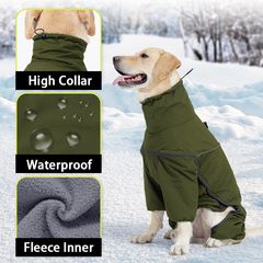 Зимовий водонепроникний комбінезон для собак Wan Talk Four-legged Reflective Jacket, Red, S