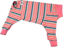 Піжама/попона для собак MIAODODO D15 Pink Stripes, 2XL