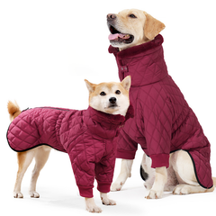 Теплий зимовий одяг для собак Wan Talk Winter Warm High Collar Dog Bordo Clothes з високим коміром, L