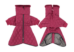 Теплий зимовий одяг для собак Wan Talk Winter Warm High Collar Dog Bordo Clothes з високим коміром, L