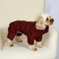 Зимовий комбінезон для собак на блискавці Dogs Bomba Comfort NEW марсала R-67 3р