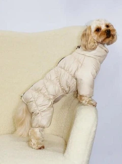 Зимовий комбінезон для собак на блискавці Dogs Bomba Comfort бежевий R-66 6р