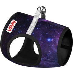 М'яка шлея для собак WAUDOG Clothes з QR паспортом, з малюнком "NASA21", розмір XS2 (2902-0148)