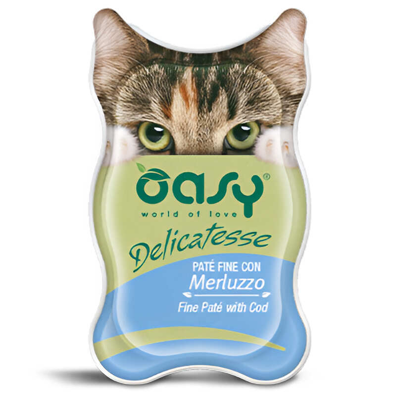 Oasy Паштет з м'ясо та м'ясні субпродукти риба тріска для дорослих котів
