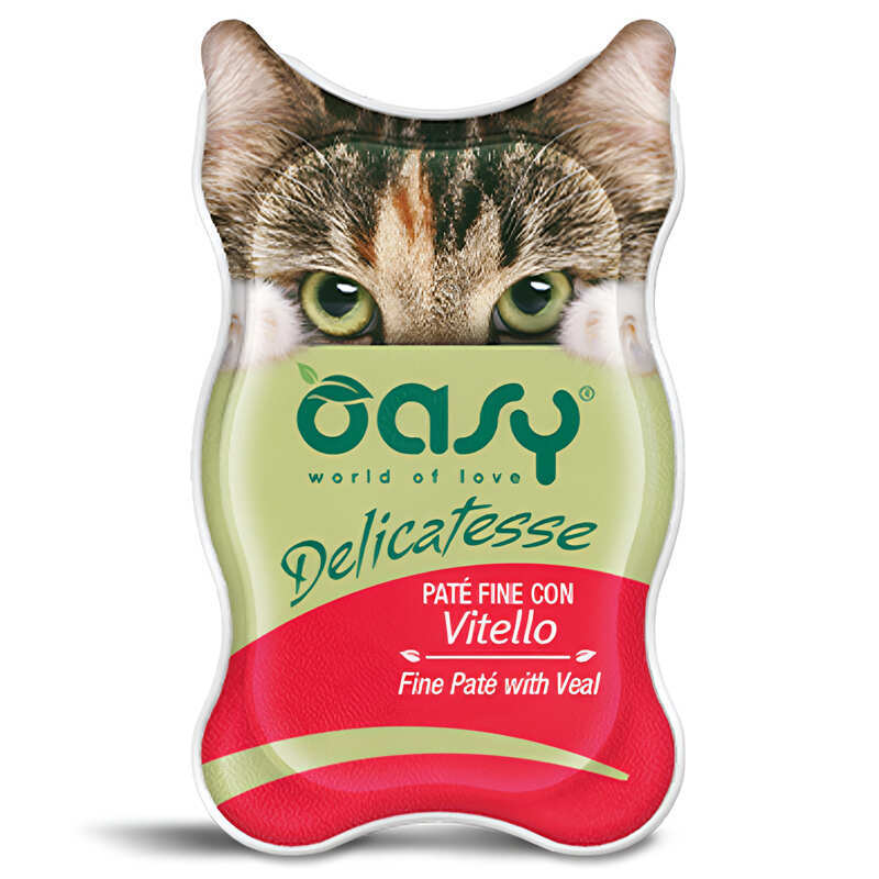 Oasy Паштет з м'ясо та м'ясні субпродукти телятина для дорослих котів