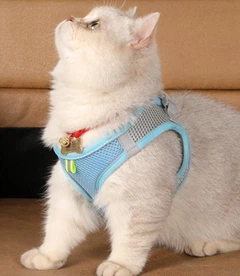 Без бренду Шлейка анатомічна та повідець Kafuli Pet Collection для собак та кішок 3-15 кг M Блакитний