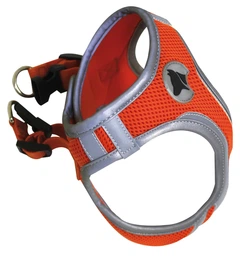 Шлея для собак нейлонова L 46-53 см Croci HIKING REFLECTIVE оранжева
