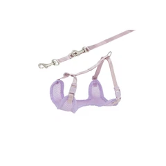 Шлейка з повідцем для цуценят Trixie Junior Puppy Soft Harness бузкова S-M 26-34 см (MLZ10733)