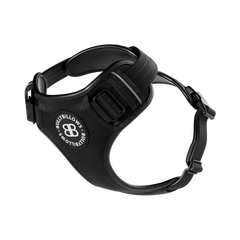 Анатомічна шлея для собак BullyBillows Premium Comfort Harness M: ОШ 35-53 см, ОГ 64-78 см Чорний