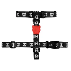 Zee.Dog H-Harness Skull 2.0 - Шлея з принтом Череп для собак M / 31-49,8х42-68,8 см (7898582515820)