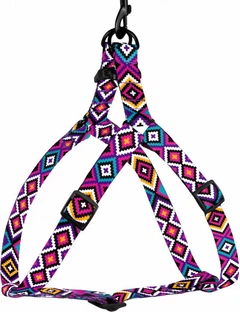 Barksi Шлея для собак Bronzedog Tribal L нейлон гуцульська рожева 58-71 см 72/1374