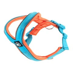 Світловідбиваюча кольорова шлея для собак з чутливою шкірою BullyBillows Slip on Harness Color №5: ОШ 34-41 см, ОГ 49-75 см Блакитний