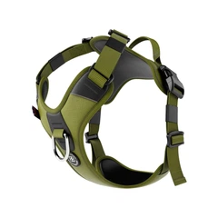 Шлея з переднім кільцем для собак що тягнуть повідець BullyBillows Hurricane Harness No Pull XS: ОШ 29-36 см, ОГ 40-58 см Зелений