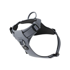 Шлея для собак з нагрудним кільцем та ручкою BullyBillows Lightweight Air Mesh Harness S: ОШ 31-46 см, ОГ 43-56 см Сірий