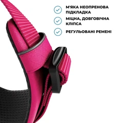 Шлея для собак з нагрудним кільцем та ручкою BullyBillows Lightweight Air Mesh Harness S: ОШ 31-46 см, ОГ 43-56 см Малиновий
