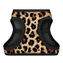 Шлея для собак м'яка WAUDOG Clothes з QR паспортом малюнок Леопард S1 В 40-45 см С 29-31 см