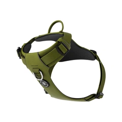 Шлея для собак з нагрудним кільцем та ручкою BullyBillows Lightweight Air Mesh Harness S: ОШ 31-46 см, ОГ 43-56 см Зелений