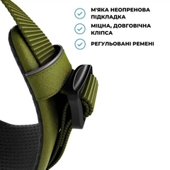 Шлея для собак з нагрудним кільцем та ручкою BullyBillows Lightweight Air Mesh Harness S: ОШ 31-46 см, ОГ 43-56 см Зелений