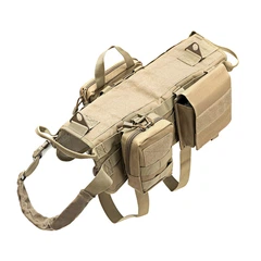 Тактична шлейка-жилет Derby Heavy Duty для собак із сумками для дресирування M Хакі