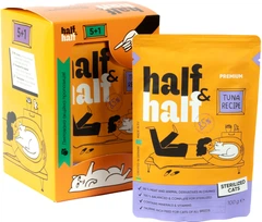 Промо набір упаковка вологого корму Half&Half "5+1" для стерилізованих котів шматочки з тунцем у соусі 100 г х 6 шт (2700000040508)
