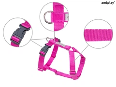 Шлейка для собак Amiplay Guard Samba XL 45-85 * 65-95 * 2,5 см — ріжева
