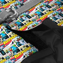 Шлея для собак м'яка Waudog Clothes Бетмен комікс з QR паспортом XS1 24-27 см х 18-20 см (1001-4005 Col)