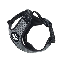 Світловідбиваюча шлея для собак BullyBillows Active Harness S: ОШ 34-52 см, ОГ 46-56 см Чорний