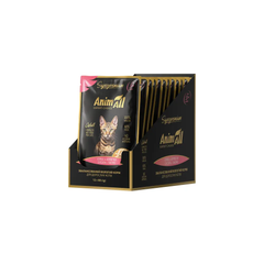 AnimAll Вологий корм (шматочки в соусі) з курка креветки для котів