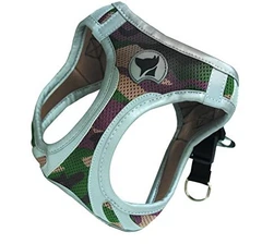 Шлея для собак нейлонова S 34-41 см Croci HIKING REFLECTIVE мілітарі