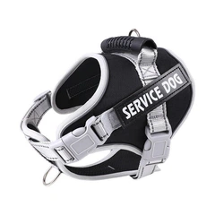 Derby Нейлонова водонепроникна регульована шлея ServiceDog для собак, Small Чорний