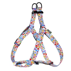 Hi Dog Шлея ТМ HIDOG "Flowers blue", 26-40 см