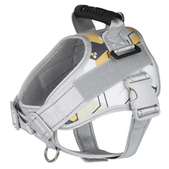 Derby Нагрудна шлейка для собак Reflective safety chest harness for pet dogs M Сіро-жовтий