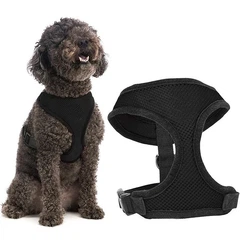 Xtep Шлея для собак та котів Сітка Size L Black шия 34 см обхват грудей 38-58 см