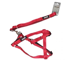 Шлея з повідцем AnimAll для собак HJ-LH 254 Red 15х1200х15мм+33/50см