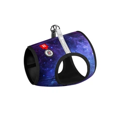 Шлея м'яка WAUDOG Clothes малюнок NASA21 розмір S2 для собак дрібних порід французьких бульдогів мопсів джек-расселів з QR паспортом нейлонова жилетка 2906-0148