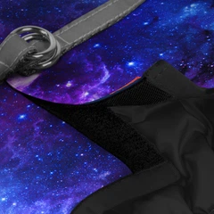 Шлея м'яка WAUDOG Clothes малюнок NASA21 розмір S2 для собак дрібних порід французьких бульдогів мопсів джек-расселів з QR паспортом нейлонова жилетка 2906-0148
