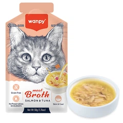 Wanpy Meat Broths Salmon & Tuna - Суп з лососем та тунцем для котів